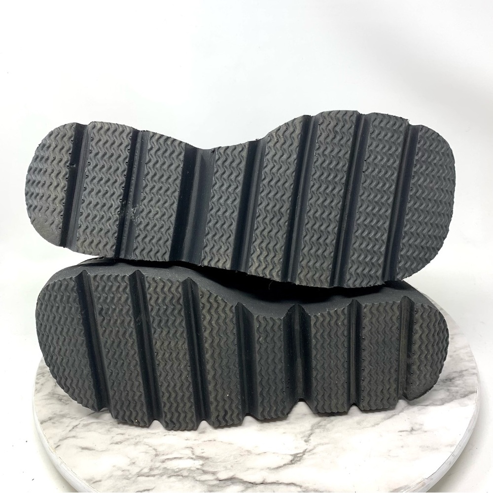 Demonia Velvet Technopagan Lace Up Black Mega Platform Chunky Boots 10 Goth Alt - Picture 8 of 16